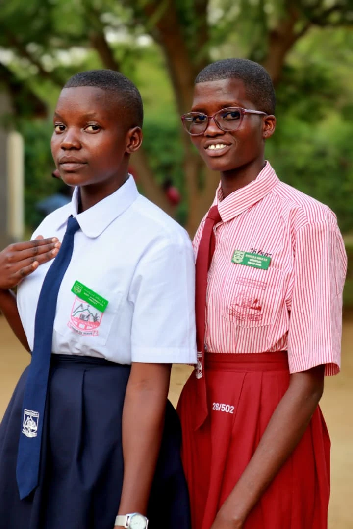 Kangole Girls students in different school uniforms