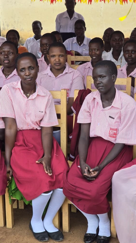 Kangole Girls students in red uniform